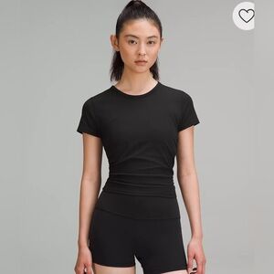 Lululemon All It Takes Ribbed Nulu T-Shirt Black SZ 4